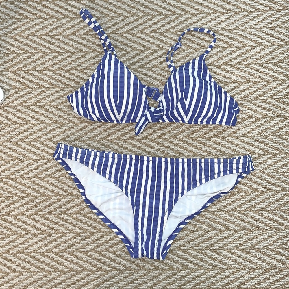 J crew striped bikini